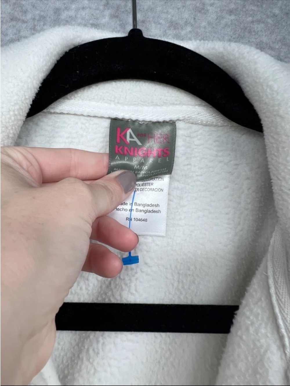 Knights Apparel Cream Fleece Full-Zip Vest with Maroon Logo - Picture 2 of 9